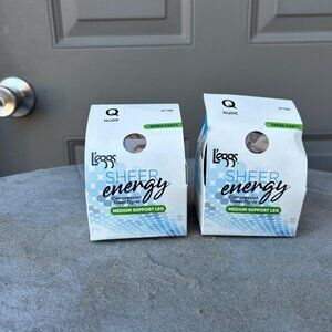 Leggs Sheer Energy Compression Sheer Tights Medium Support 2 Pair